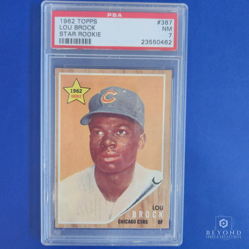 1962 Topps Lou Brock Rookie, PSA 7