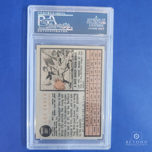 1962 Topps Lou Brock Rookie, PSA 7