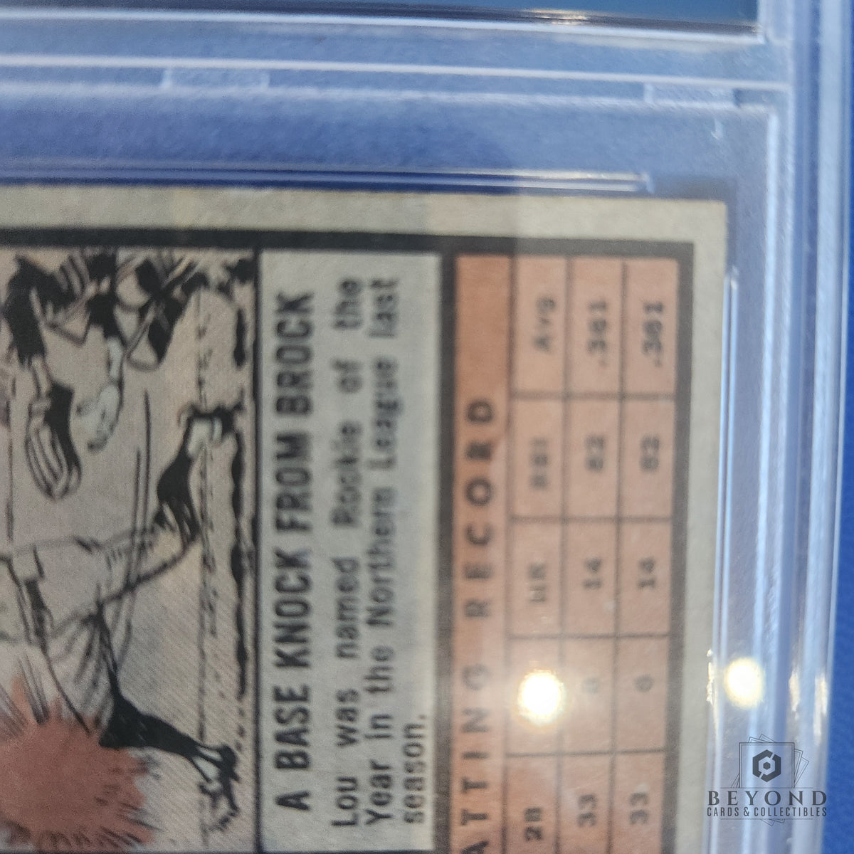 1962 Topps Lou Brock Rookie, PSA 7