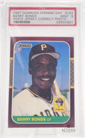 Barry Bonds 1987 Donruss Opening Day #163 (White Jersey, Correct Photo), PSA 9