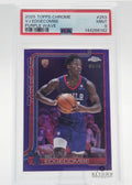 VJ Edgecombe 2025 Topps Chrome #253 Purple Wave 05/75 Rookie, PSA 9
