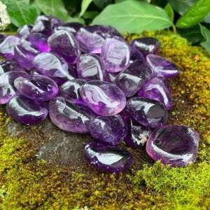Amethyst Tumbled Stones | AAA Grade | Brazil | 1–1.50 Inch