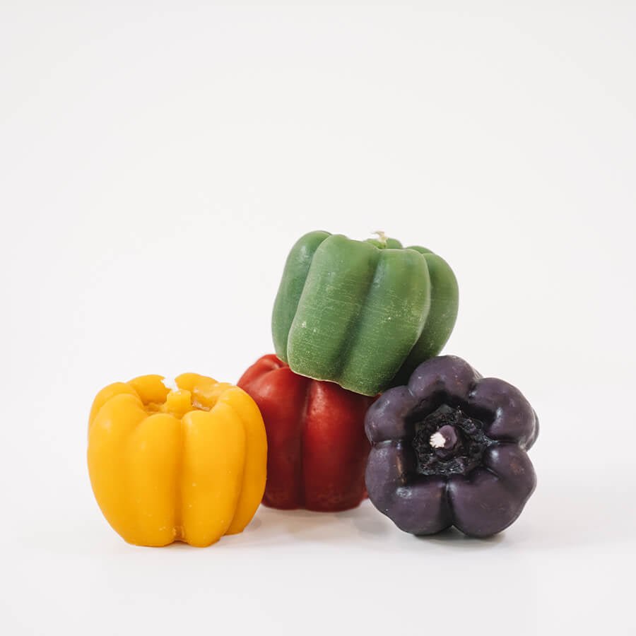 BEESWAX GREEN BELL PEPPER CANDLE